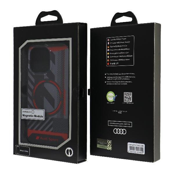 Audi IML Sport MagSafe Case iPhone 13 Pro / 13 6.1&quot; czarny/black hardcase AU-IMLMIP13P-RSQ/D2-BK