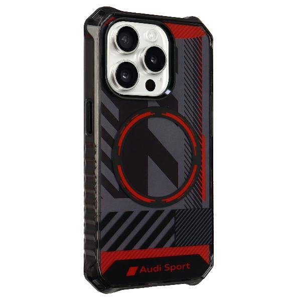 Audi IML Sport MagSafe Case iPhone 15 Pro Max 6.7&quot; czarny/black hardcase AU-IMLMIP15PM-RSQ/D2-BK