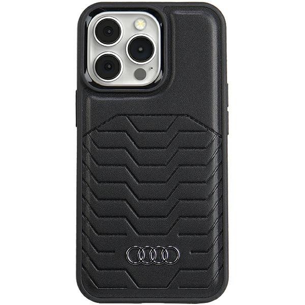 Audi Synthetic Leather MagSafe iPhone 13 Pro Max 6.7&quot; czarny/black hardcase AU-TPUPCMIP13PM-GT/D3-BK