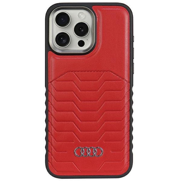 Audi Synthetic Leather MagSafe iPhone 15 Pro Max 6.7&quot; czerwony/red hardcase AU-TPUPCMIP15PM-GT/D3-RD