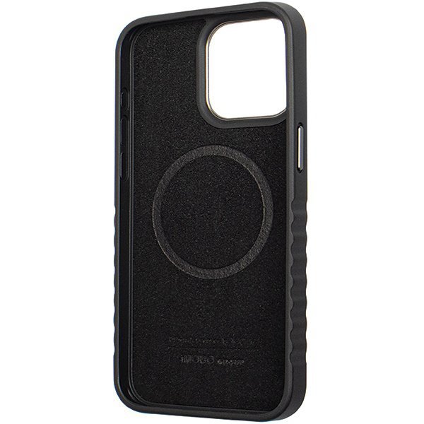 Audi Genuine Leather MagSafe iPhone 15 Pro 6.1&quot; czarno-czerwony/black-red hardcase AU-TPUPCMIP15P-R8/D3-RD