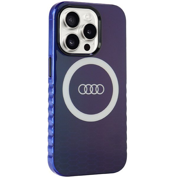 Audi IML Big Logo MagSafe Case iPhone 15 Pro 6.1&quot; niebieski/navy blue hardcase AU-IMLMIP15P-Q5/D2-BE