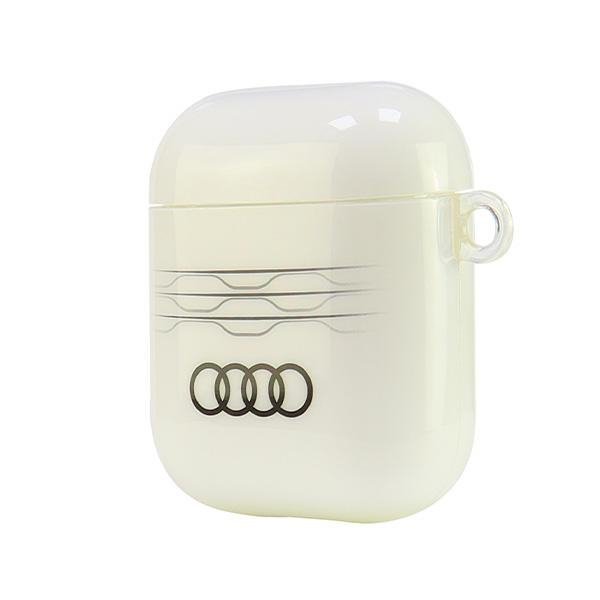 Audi IML Geometric Pattern AirPods       1/2,cover biały/white AU-IMLAP-A6/D3-WE