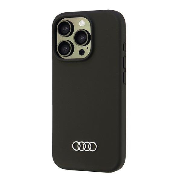 Audi Silicone Case iPhone 16 Pro 6.3&quot;czarny/black hardcase AU-LSRIP16P-Q3/D1-BK