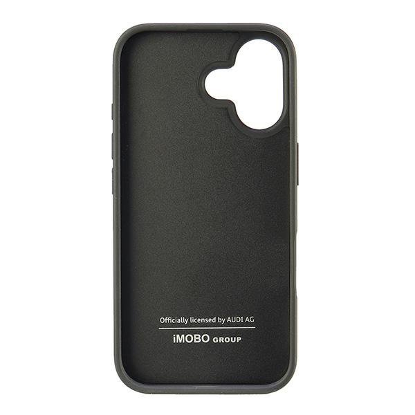 Audi Synthetic Leather iPhone 16 6.1&quot; czarny/black hardcase AU-TPUPCIP16-GT/D2-BK