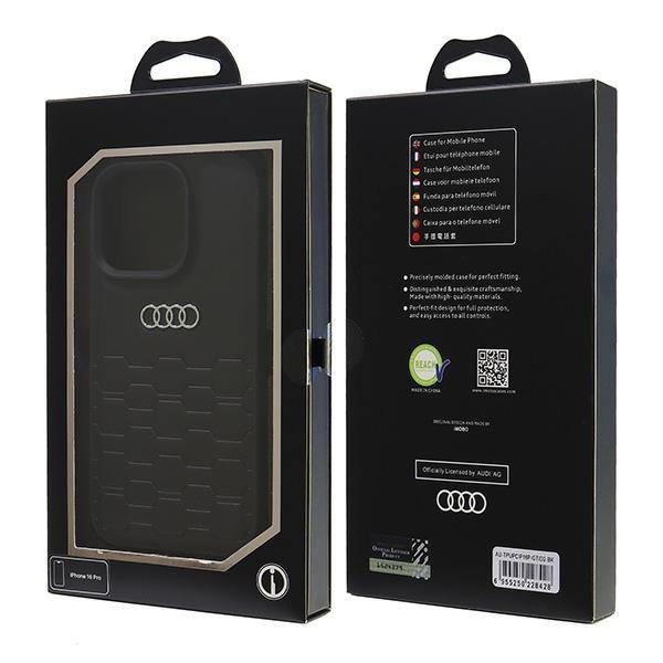 Audi Synthetic Leather iPhone 16 Pro 6.3&quot; czarny/black hardcase AU-TPUPCIP16P-GT/D2-BK