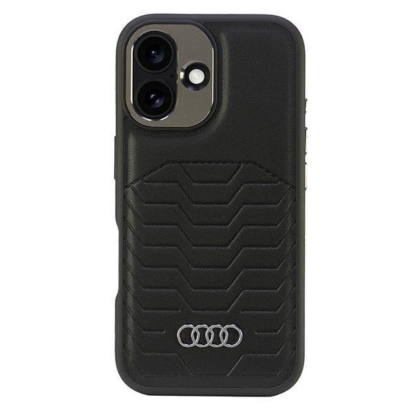 Audi Synthetic Leather MagSafe iPhone 16 6.1&quot; czarny/black hardcase AU-TPUPCMIP16-GT/D3-BK