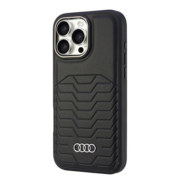 Audi Synthetic Leather MagSafe iPhone 16 Pro Max 6.9&quot; czarny/black hardcase AU-TPUPCMIP16PM-GT/D3-BK