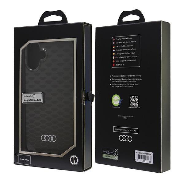 Audi IML Stitching Pattern MagSafeiPhone 16 Plus 6.7&quot; czarny/black hardcase AU-IMLMIP16M-Q5/D3-BK