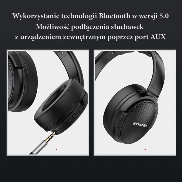 AWEI słuchawki nauszne Bluetooth A780BLczarny/black
