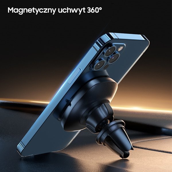 AWEI magnetyczny uchwyt samochodowy X21do kratki wentylacyjnej czarny/black