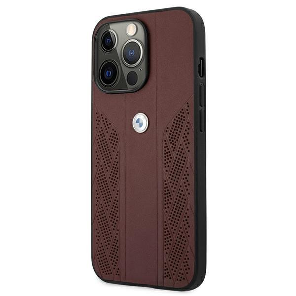 Etui BMW BMHCP13XRSPPR iPhone 13 Pro Max 6,7&quot; czerwony/red hardcase Leather Curve Perforate