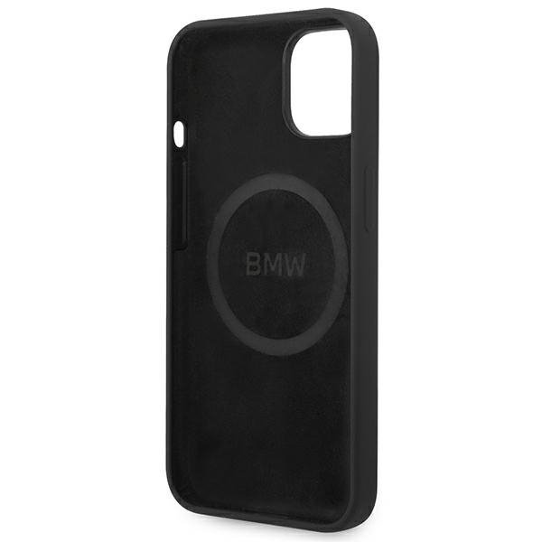 Etui BMW BMHMP14MSLBLBK iPhone 14 Plus / 15 Plus 6,7&quot; czarny/black hardcase Silicone Signature Logo Magsafe