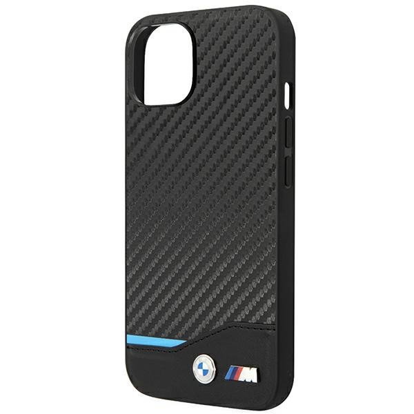 Etui BMW BMHCP14M22NBCK iPhone 14 Plus / 15 Plus 6,7&quot; czarny/black Leather Carbon