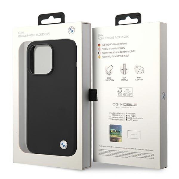 Etui BMW BMHCP14LSILBK iPhone 14 Pro 6,1&quot; czarny/black Silicone Metal Logo