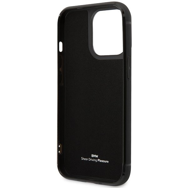 Etui BMW BMHCP14X22RSEPK iPhone 14 Pro Max 6,7&quot; czarny/black Leather Card Slot