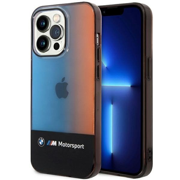 Etui BMW BMHCP14L22HMGK iPhone 14 Pro 6,1&quot; czarny/black Half Tricolor