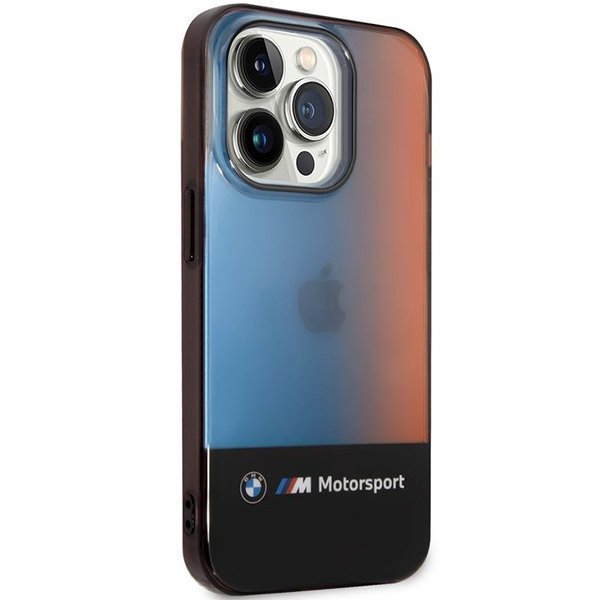 Etui BMW BMHCP14L22HMGK iPhone 14 Pro 6,1&quot; czarny/black Half Tricolor