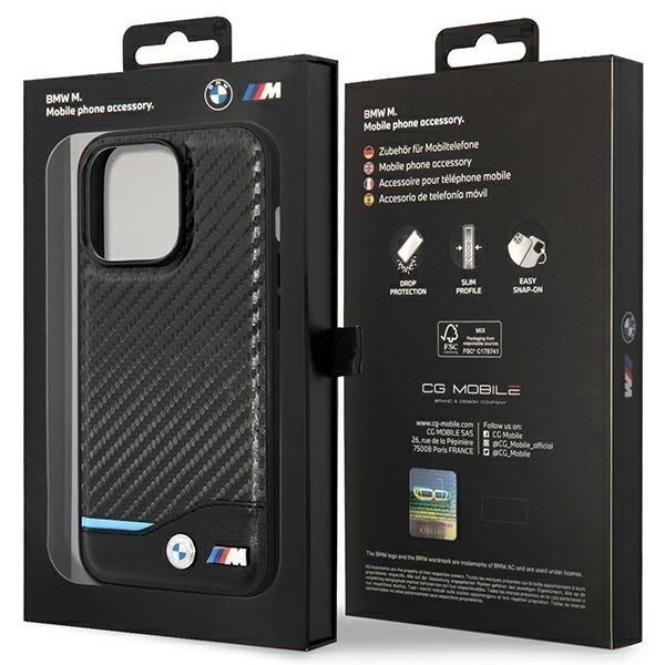 Etui BMW BMHMP14L22NBCK iPhone 14 Pro 6,1&quot; czarny/black Carbon MagSafe