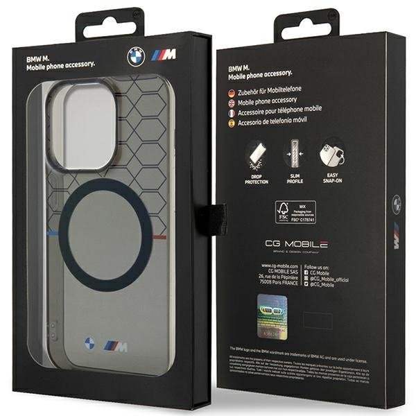 Etui BMW BMHMP14LHGPK iPhone 14 Pro 6.1&quot; szary/grey Pattern MagSafe