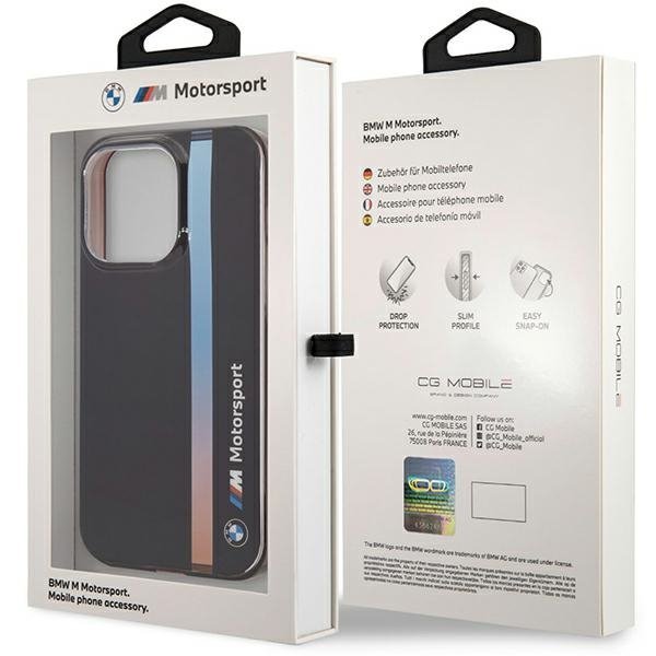 Etui BMW BMHCP14L22HVGV iPhone 14 Pro6.1&quot; czarny/black IML Tricolor Stripe