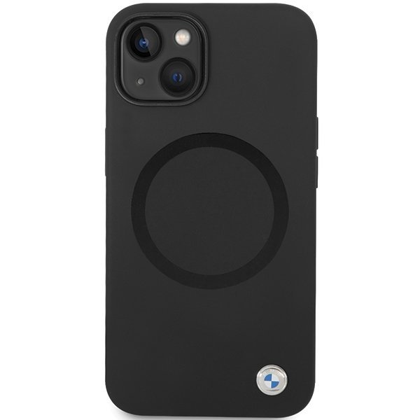 BMW BMHMP14SSILBK2 iPhone 14 / 15 / 13 6.1&quot; czarny/black Signature Liquid Silicone MagSafe