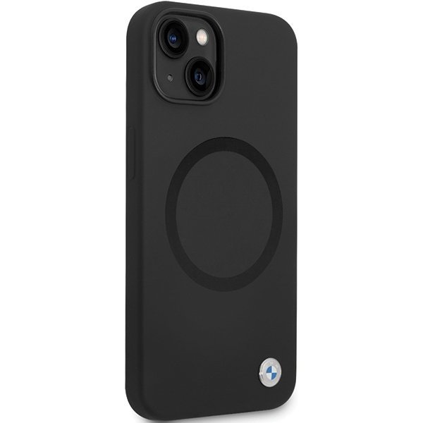 BMW BMHMP14SSILBK2 iPhone 14 / 15 / 13 6.1&quot; czarny/black Signature Liquid Silicone MagSafe