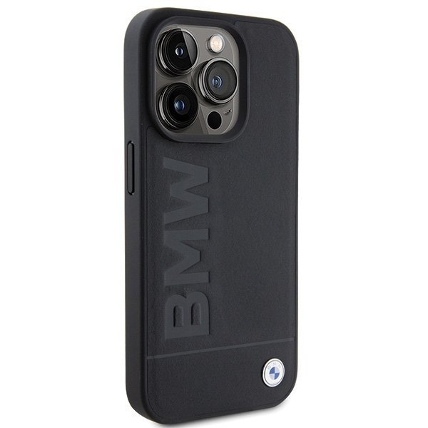 BMW BMHCP15XSLLBK iPhone 15 Pro Max 6.7&quot;czarny/black Leather Hot Stamp