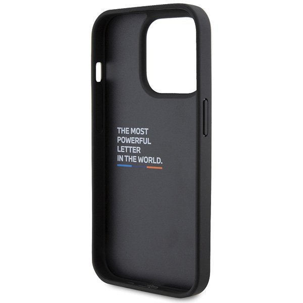 BMW BMHCP15L22NBCK iPhone 15 Pro 6.1&quot; czarny/black Leather Carbon