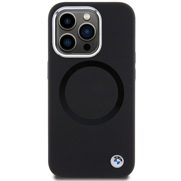 BMW BMHMP15LSILBK2 iPhone 15 Pro 6.1&quot; czarny/black Signature Liquid Silicone MagSafe