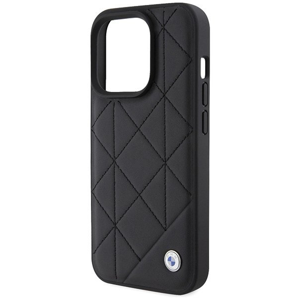 BMW BMHCP15X22RQDK iPhone 15 Pro Max 6.7&quot; czarny/black Leather Quilted