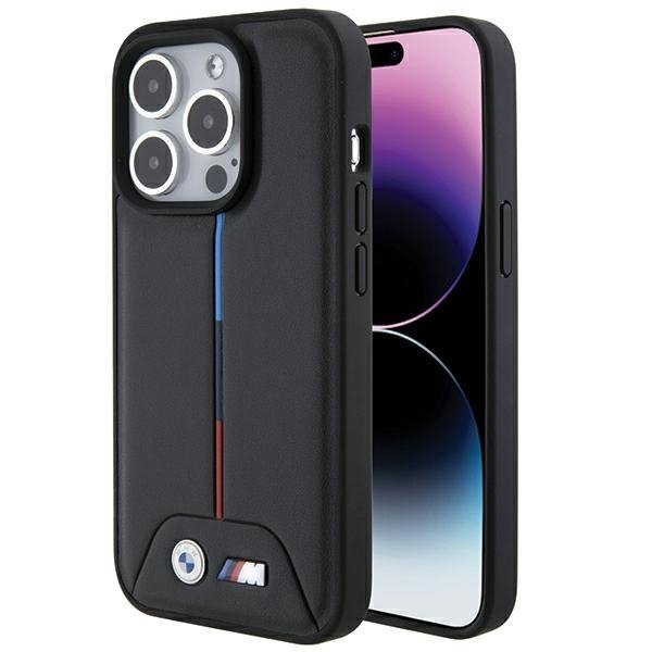 BMW BMHCP15L22PVTK iPhone 15 Pro 6.1&quot;czarny/black hardcase Quilted Tricolor