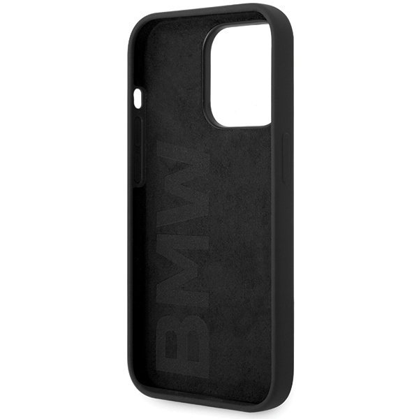 BMW BMHCP15XSILBK iPhone 15 Pro Max 6.7&quot; czarny/black Silicone Metal Logo