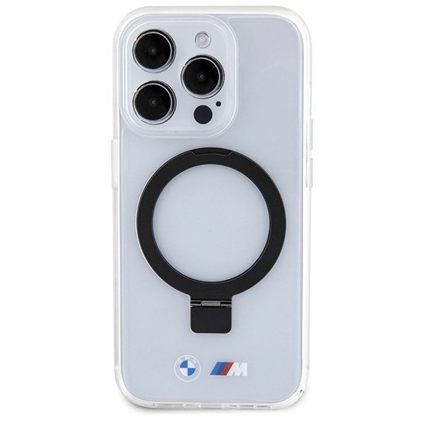 BMW BMHMP15LURST iPhone 15 Pro 6.1&quot; przeźroczysty/clear hardcase Ring Stand M Collection MagSafe