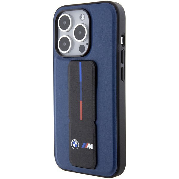 BMW BMHCP15LGSPBIV iPhone 15 Pro 6.1&quot; granatowy/navy hardcase M Grip Stand Bicolor