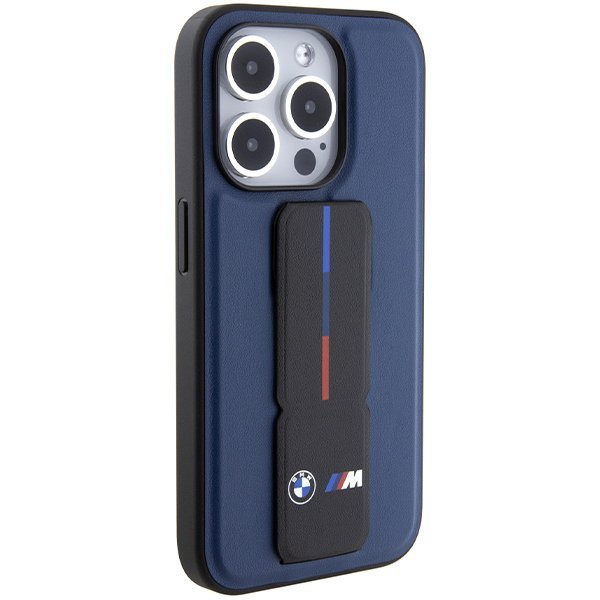 BMW BMHCP15LGSPBIV iPhone 15 Pro 6.1&quot; granatowy/navy hardcase M Grip Stand Bicolor