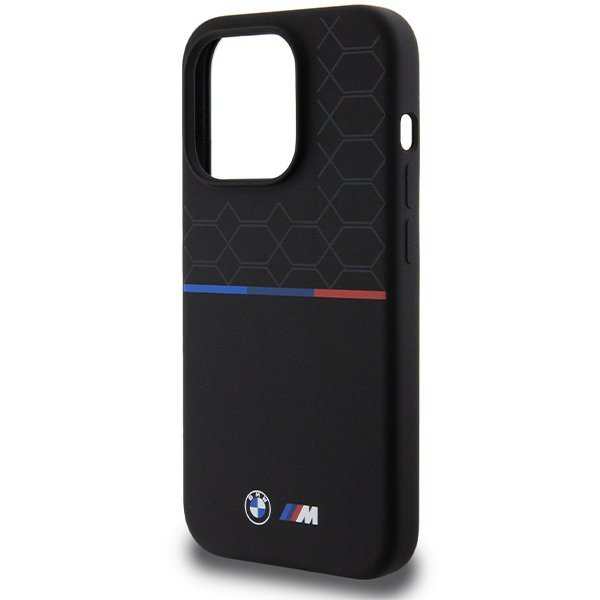 BMW BMHMP15L22SMPK iPhone 15 Pro6.1&quot; czarny/black hardcase M Silicone Pattern MagSafe