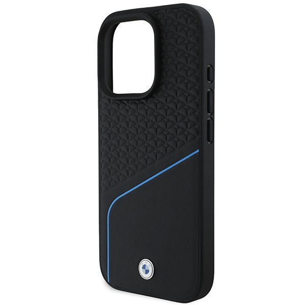 BMW BMHMP16L23RDCLK iPhone 16 Pro 6.3&quot; czarny/black hardcase Sign Leather Textured And Line MagSafe
