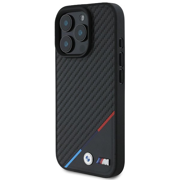 BMW BMHMP16X23PUDTK iPhone 16 Pro Max 6.9&quot; czarny/black hardcase M Carbon Tricolor Line MagSafe