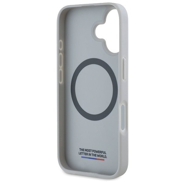 BMW BMHMP16S23PUDTS iPhone 16 6.1&quot; szary/grey hardcase M Carbon Tricolor Line MagSafe