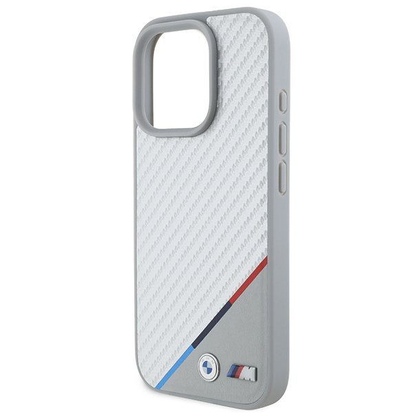BMW BMHMP16X23PUDTS iPhone 16 Pro Max 6.9&quot; szary/grey hardcase M Carbon Tricolor Line MagSafe