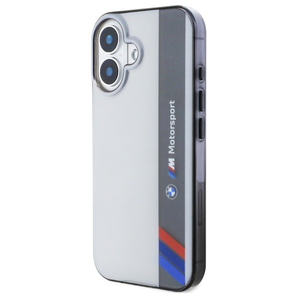 BMW BMHCP16S23HTFEG iPhone 16 6.1&quot; szary/grey hardcase Motorsport IML Vertical Stripe