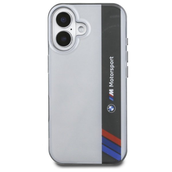 BMW BMHCP16M23HTFEG iPhone 16 Plus 6.7&quot;  szary/grey hardcase Motorsport IML Vertical Stripe