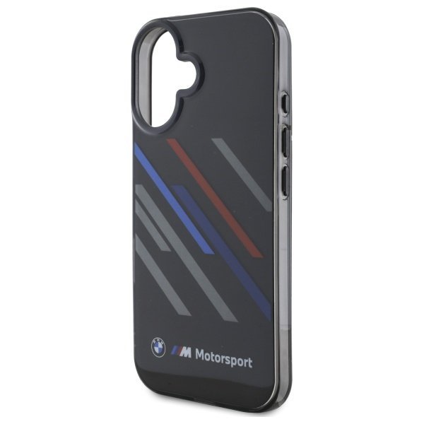 BMW BMHCP16S23HTRAK iPhone 16 6.1&quot;       czarny/black hardcase Motorsport IML Random Stripes