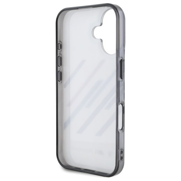 BMW BMHCP16M23HTRAG iPhone 16 Plus 6.7&quot;  szary/grey hardcase Motorsport IML Random Stripes