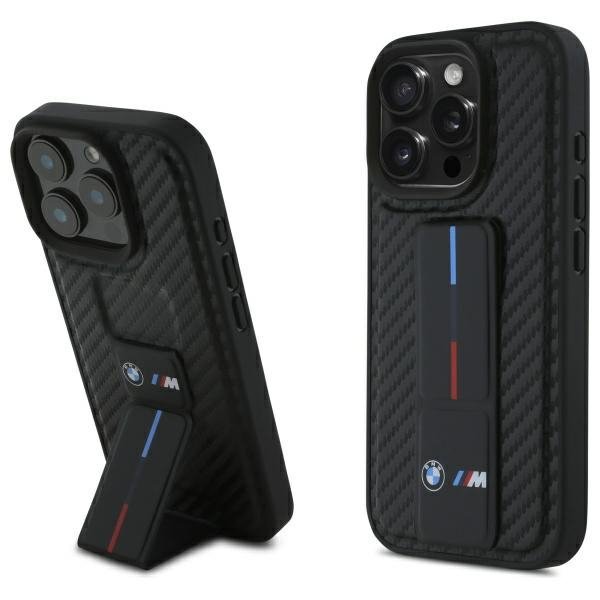 BMW BMHCP16XGSPCCK iPhone 16 Pro Max6.9&quot; czarny/black hardcase M Grip Stand Smooth and Carbon