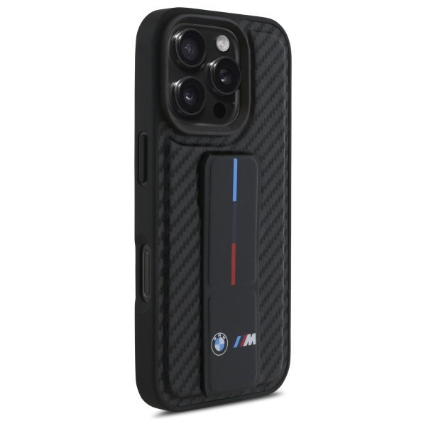 BMW BMHCP16XGSPCCK iPhone 16 Pro Max6.9&quot; czarny/black hardcase M Grip Stand Smooth and Carbon