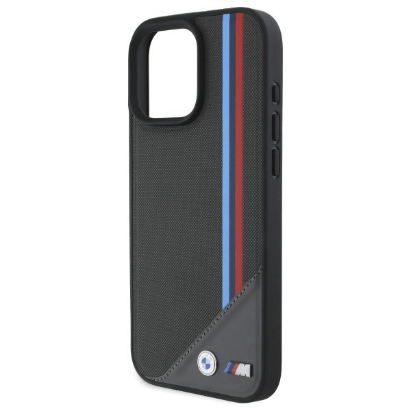 BMW BMHMP16X23PUTRA iPhone 16 Pro Max 6.9&quot; antracyt/antracite hardcase M Meshed Tricolor Stripes MagSafe
