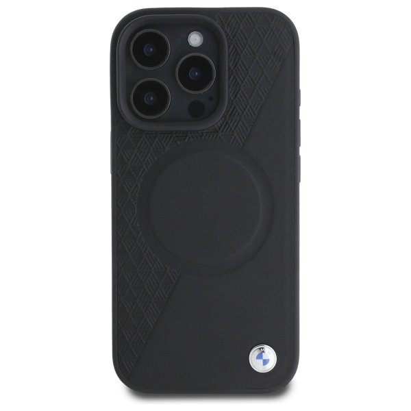 BMW BMHMP16X23RTPK iPhone 16 Pro Max     6.9&quot; czarny/black hardcase Sign Leather Half Textured And Circle MagSafe