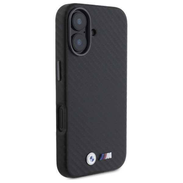 BMW BMHCP16S23PUFWC iPhone 16 6.1&quot;       czarny/black hardcase Carbon Wrapped Metal